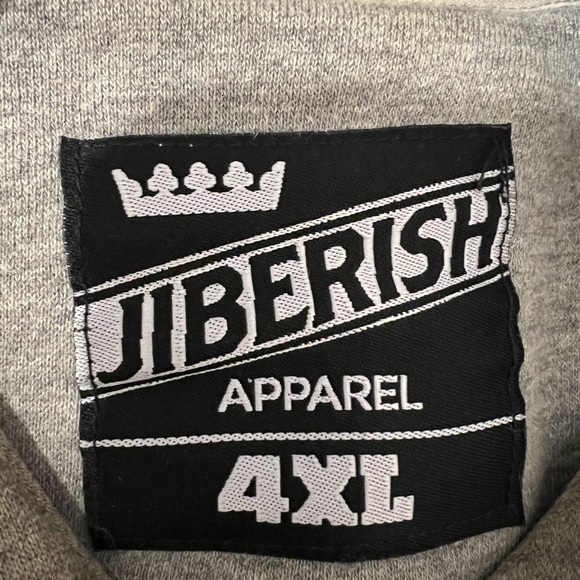 Vintage Jiberish Script Hoodie, 2011, Grey, 4XL - Picture 5 of 8